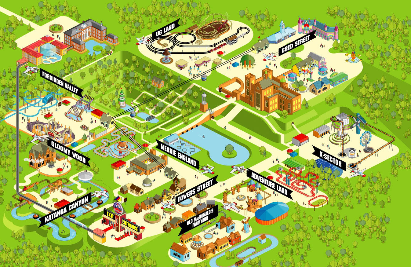 alton towers map 2005