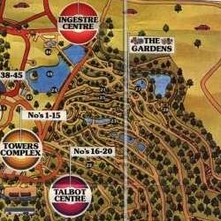 alton towers map 1981 ingrestre centre the gardens