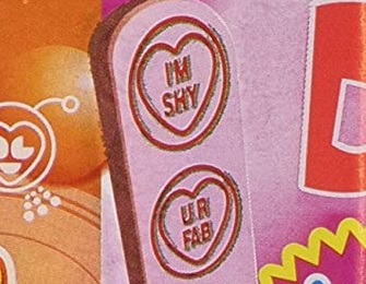 Love Hearts dip im shy