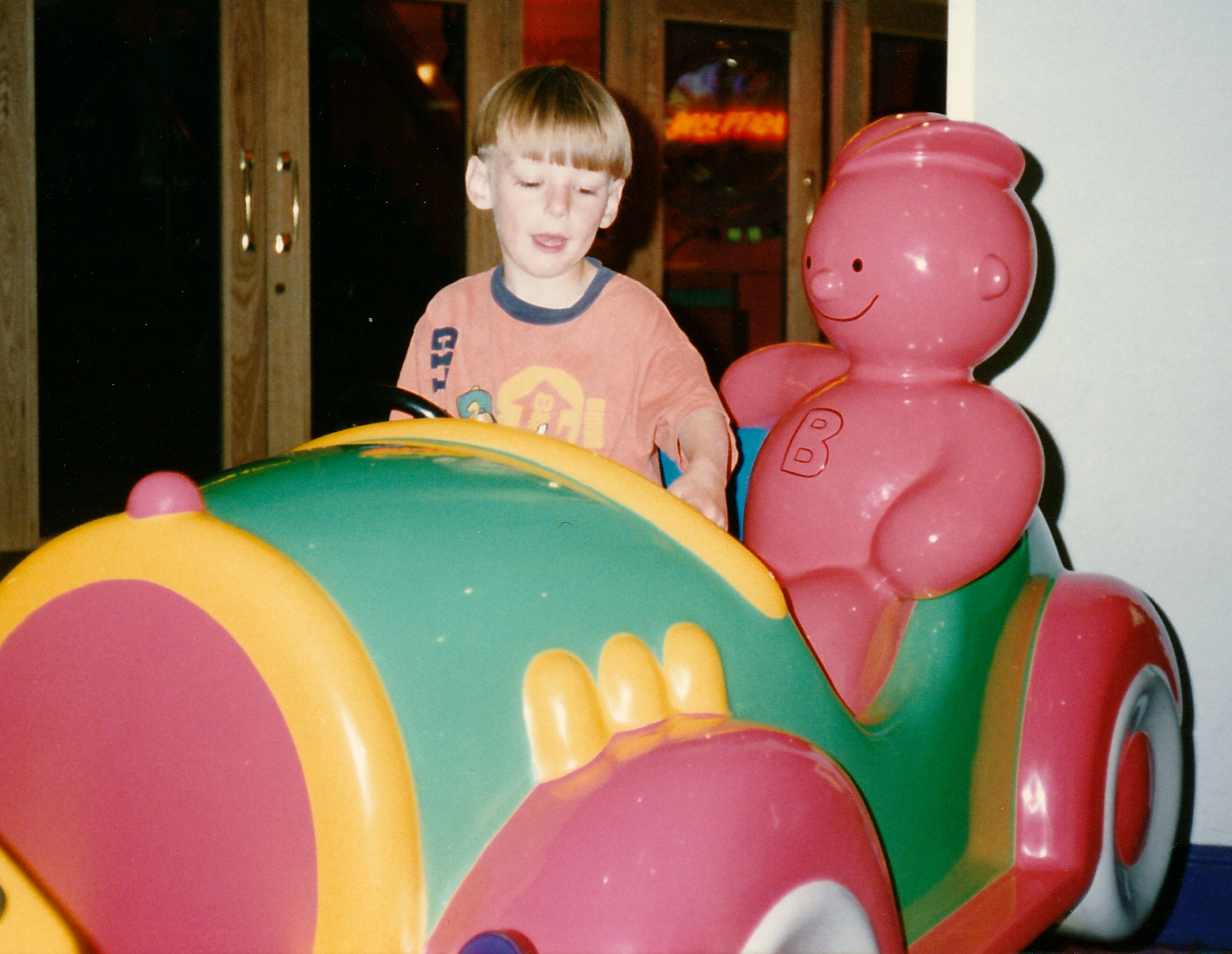 1997 07 04 Wales Trecco Bay adam on ride
